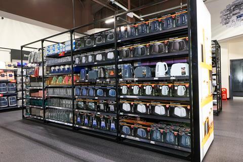 Kettles and toasters on display in Poundland's Nottingham store